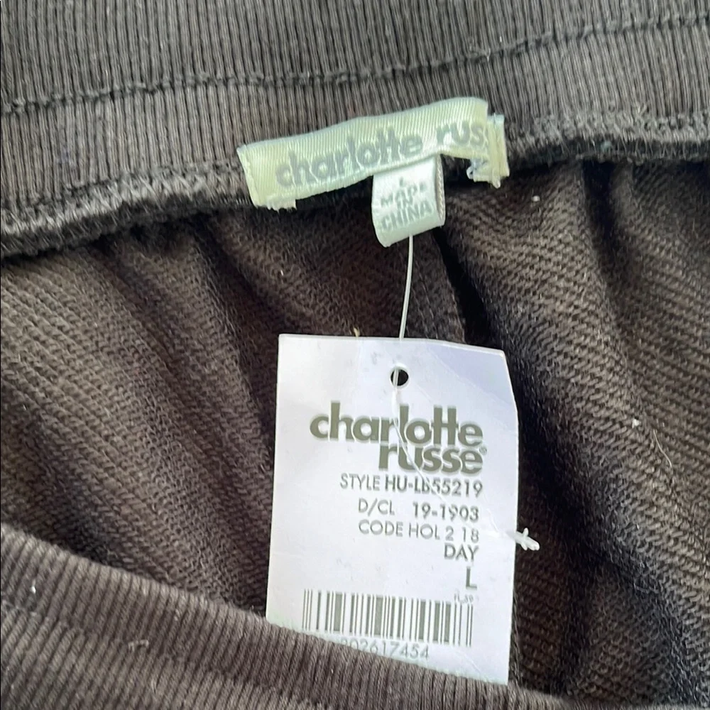 Charlotte Russe Black and Gold Joggers with Elastic Waistband size L - Picture 3 of 4